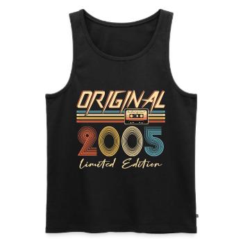 20th Anniversary 20th Anniversary Original 2005 - Men's Premium Organic Tank Top - black - Front - Michal (187cm)