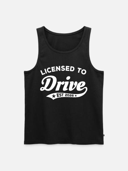 License to Drive 2026 - Driving Permit - Men's Premium Organic Tank Top - black