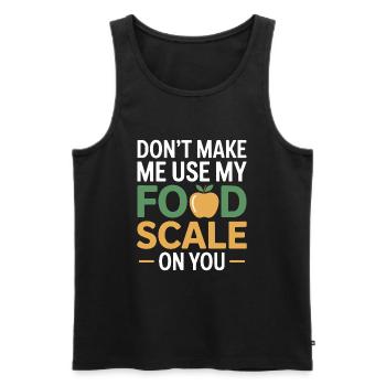 Professional Nutritionist Precision Measurement  - Men's Premium Organic Tank Top - black - Front - Michal (187cm)