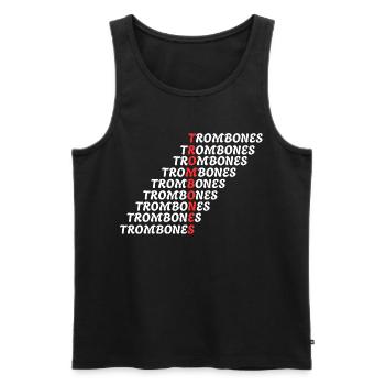POSAUNEN - Männer Premium Bio Tank Top - Schwarz - Vorne - Michal (187cm)