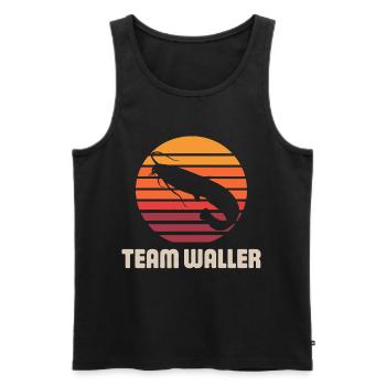 Wels Waller angeln Sportfischer Team Waller - Männer Premium Bio Tank Top - Schwarz - Vorne - AI Model Male 178 light (178cm)