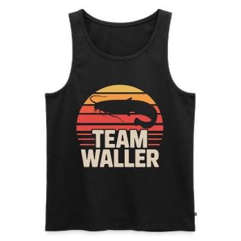 Wels Waller angeln Sportfischer Team Waller - Männer Premium Bio Tank Top - Schwarz - Vorne - AI Model Male 178 light (178cm)