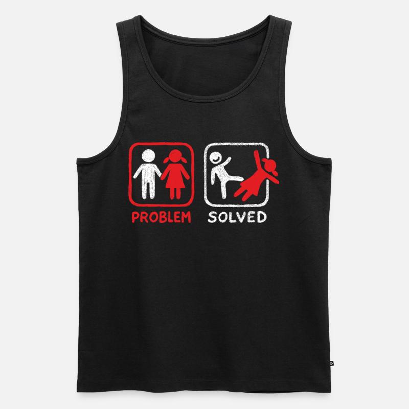 Problem Solved - Männer Premium Bio Tank Top - Schwarz