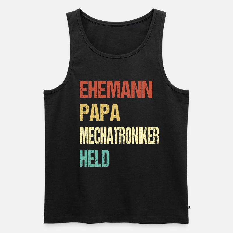 Mechatroniker Papa - Männer Premium Bio Tank Top - Schwarz