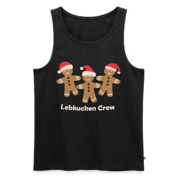 Gingerbread Crew Christmas Motif Christmas Bakery - Men's Premium Organic Tank Top - black - Front - Michal (187cm)