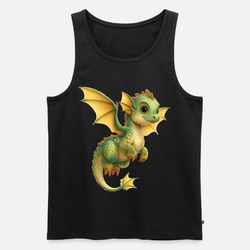 Drache - Männer Premium Bio Tank Top - Schwarz