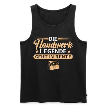 Colleague Farewell - Craftsman in Retirement - Men's Premium Organic Tank Top - black - Front - Michal (187cm)