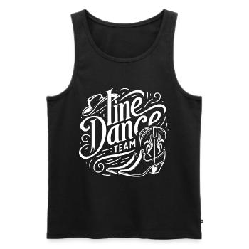 Time Dance Team - Männer Premium Bio Tank Top - Schwarz - Vorne - AI Model Male 178 light (178cm)