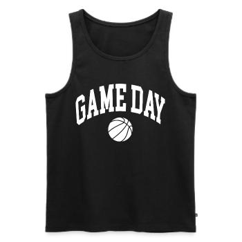 Fan de basket le jour du match - Débardeur bio Premium Homme - noir - Devant - AI Model Male 178 light (178cm)