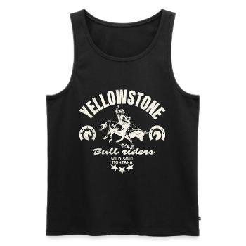 Cavalier Rodeo Montana - Männer Premium Bio Tank Top - Schwarz - Vorne - AI Model Male 178 light (178cm)