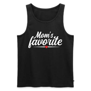 Lieblingssohn des Herzens - Mama's Stolz - Männer Premium Bio Tank Top - Schwarz - Vorne - Michal (187cm)