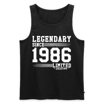 Legendär seit 1986 40 Jahre Geschenk Geburtstag - Männer Premium Bio Tank Top - Schwarz - Vorne - Michal (187cm)
