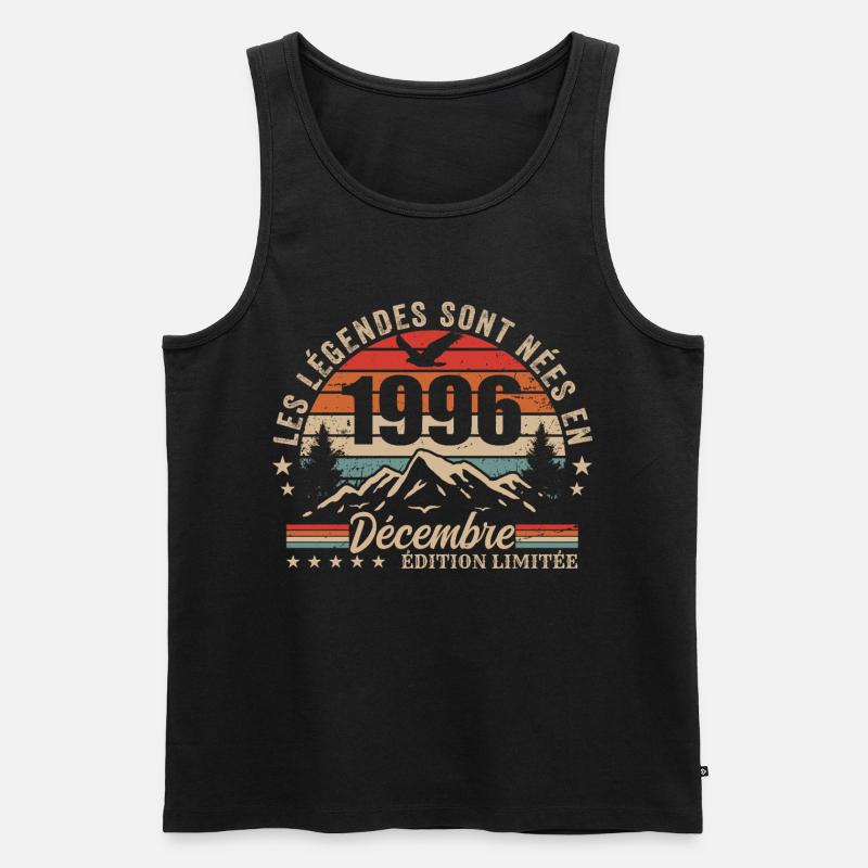 Retro Dezember 1996 – 29. Jubiläumsgeschenk - Männer Premium Bio Tank Top - Schwarz