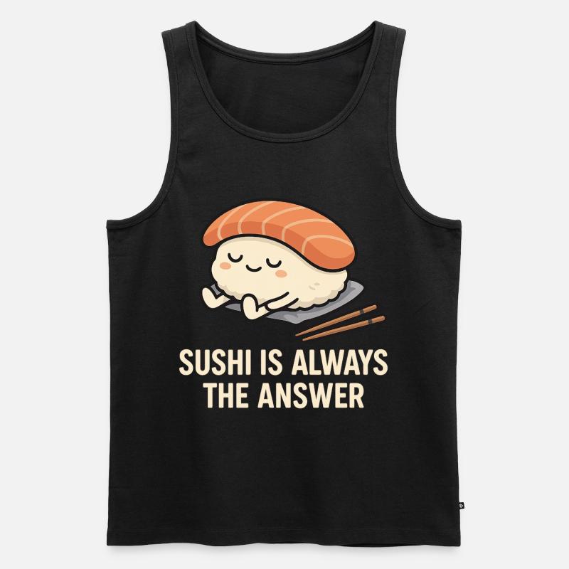 Le sushi est toujours la solution - Débardeur bio Premium Homme - noir