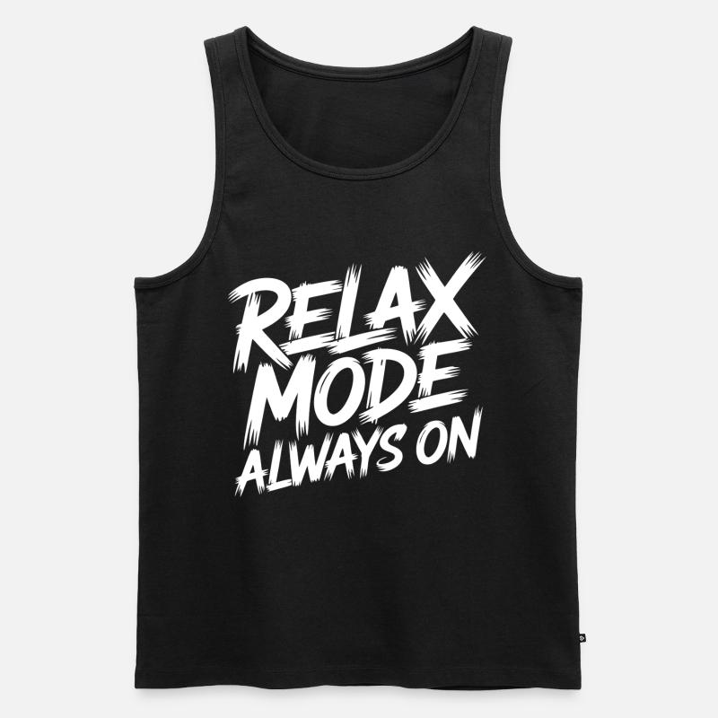 Relaxmodus Immer An - Männer Premium Bio Tank Top - Schwarz