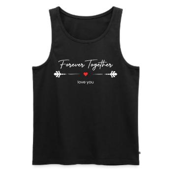 Pour Toujours Ensemble Je T'aime Amour Éternel - Débardeur bio Premium Homme - noir - Devant - AI Model Male 178 light (178cm)