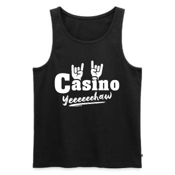 Casino Glücksspiel - Männer Premium Bio Tank Top - Schwarz - Vorne - AI Model Male 178 light (178cm)
