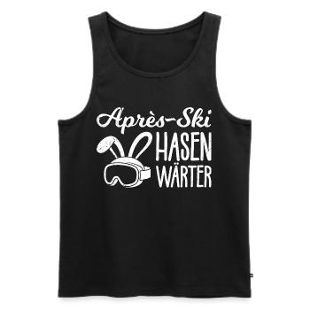 Après Moniteur de ski APRES-SKI BUNNY WARDEN DRÔLE - Débardeur bio Premium Homme - noir - Devant - Michal (187cm)