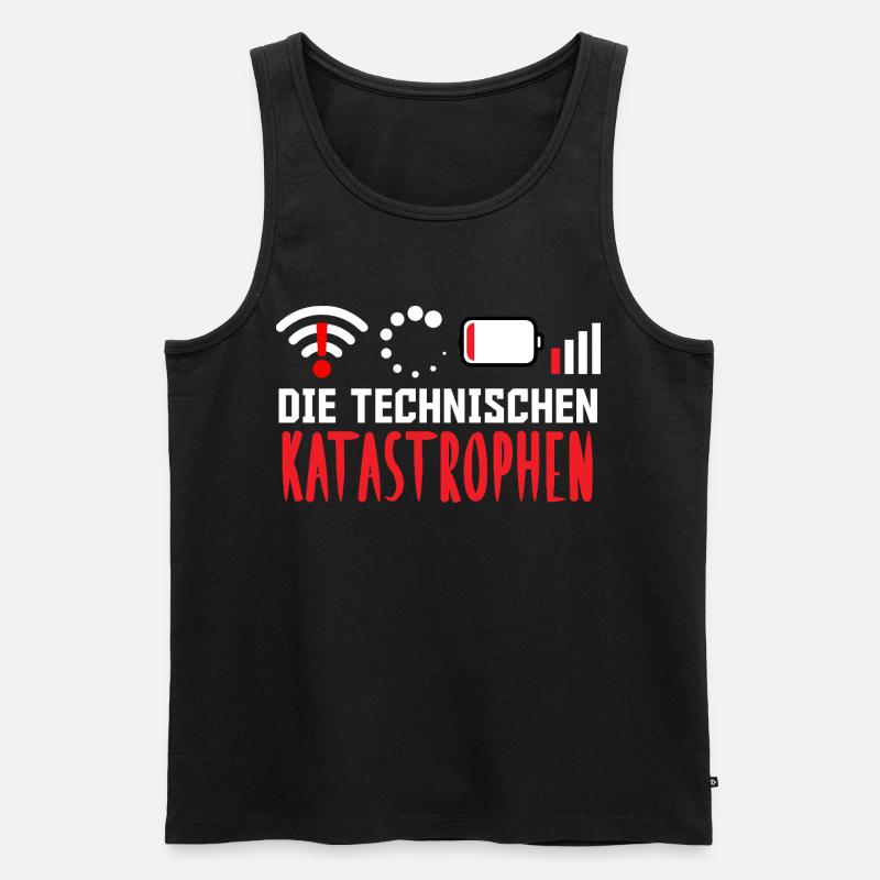 Nerd Computer THE TECHNICAL CATASTROPHES FUNNY - Men's Premium Organic Tank Top - black