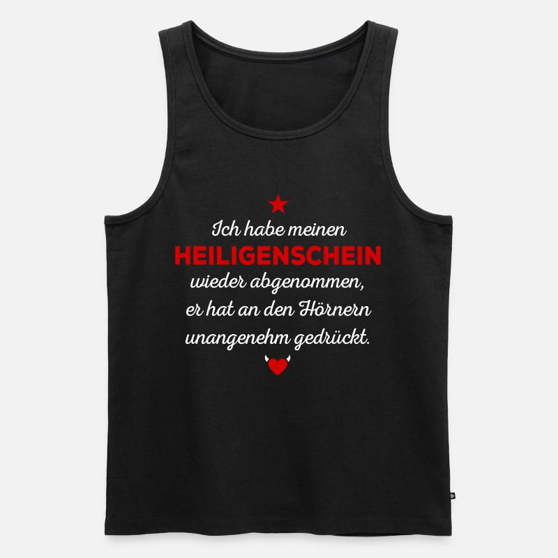 Heiligenschein - Männer Premium Bio Tank Top - Schwarz