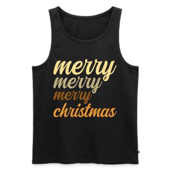 Frohe Weihnachten Originales Weihnachtsgeschenk Weihnachtsmagie - Männer Premium Bio Tank Top - Schwarz - Vorne - AI Model Male 178 light (178cm)
