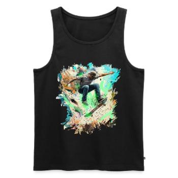 Skateboarding - Débardeur bio Premium Homme - noir - Devant - Michal (187cm)