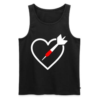 Herzpfeile – Präzisionsliebhaber-Design - Männer Premium Bio Tank Top - Schwarz - Vorne - AI Model Male 178 light (178cm)