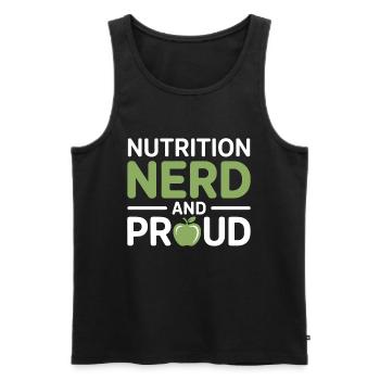 Registrierter Ernährungsberater vereinfacht die Lebensmittelwissenschaft - Männer Premium Bio Tank Top - Schwarz - Vorne - AI Model Male 178 light (178cm)