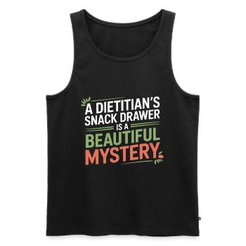 Professional Registered Dietitian Specialized - Men's Premium Organic Tank Top - black - Front - AI Model Male 178 light (178cm)