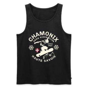 Chamonix Snow Riders Vintage 1967 - Débardeur bio Premium Homme - noir - Devant - Michal (187cm)