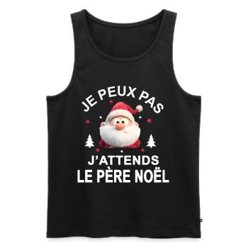 I can't I'm waiting for Santa Claus Gift - Men's Premium Organic Tank Top - black - Front - AI Model Male 178 light (178cm)