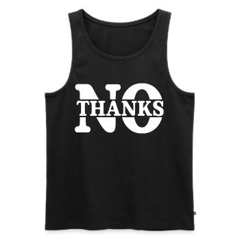 No Thanks - Männer Premium Bio Tank Top - Schwarz - Vorne - AI Model Male 178 light (178cm)