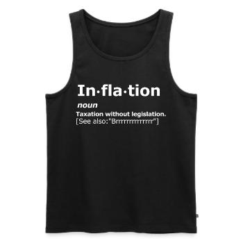 Libertarian Inflation Definition. - Men's Premium Organic Tank Top - black - Front - AI Model Male 178 light (178cm)