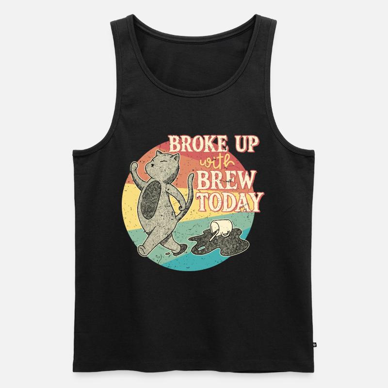 Coffee withdrawal decaffeinated ex-coffee drinker - Men's Premium Organic Tank Top - black