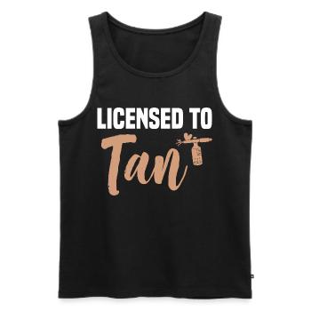 Spray Tan Technician Professionals Kit Spray Tan - Männer Premium Bio Tank Top - Schwarz - Vorne - AI Model Male 178 light (178cm)