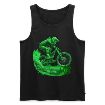 MTB - Men's Premium Organic Tank Top - black - Front - AI Model Male 178 light (178cm)