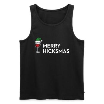 Merry Hicksmas – Anti Xmas Edition - Men's Premium Organic Tank Top - black - Front - AI Model Male 178 light (178cm)