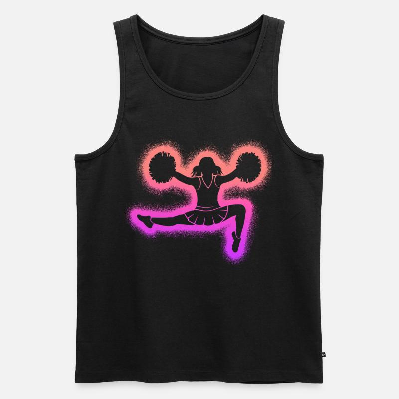 Cheerleading Kinder Mädchen Damen Cheerleader - Männer Premium Bio Tank Top - Schwarz