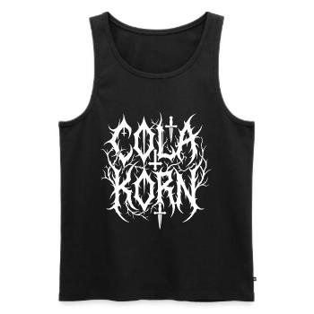 Cola Korn Black Metal - Débardeur bio Premium Homme - noir - Devant - AI Model Male 178 light (178cm)