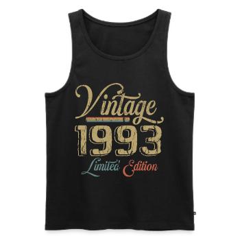 Vintage 1993 Édition limitée Naissance Millésime 1993 - Débardeur bio Premium Homme - noir - Devant - Michal (187cm)