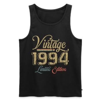Vintage 1994 Édition limitée Naissance Millésime 1994 - Débardeur bio Premium Homme - noir - Devant - Michal (187cm)