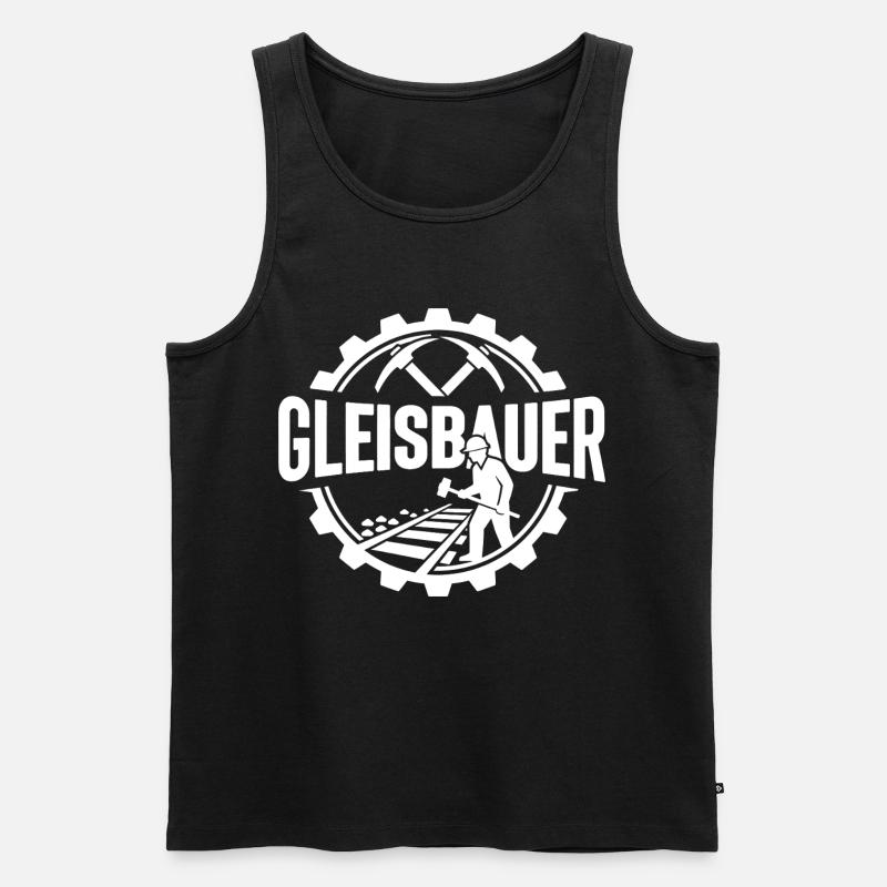 Track Builder Construction Site Railway - Men's Premium Organic Tank Top - black