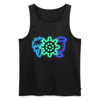 Cruise Cruise Ship Cruisers - Men's Premium Organic Tank Top - black - Front - AI Model Male 178 light (178cm)