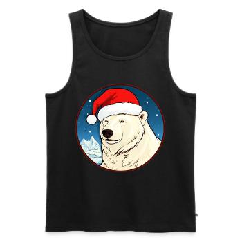 Christmas Polar Bears - Men's Premium Organic Tank Top - black - Front - AI Model Male 178 light (178cm)