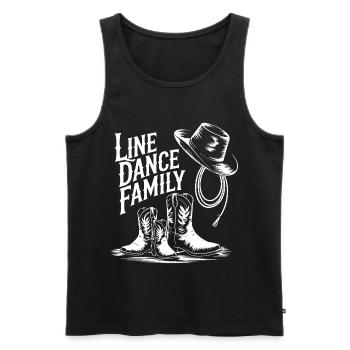 Danses en ligne Baskets Familiales Western - Débardeur bio Premium Homme - noir - Devant - Michal (187cm)