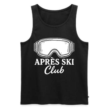 Après Ski Club - Men's Premium Organic Tank Top - black - Front - AI Model Male 178 light (178cm)