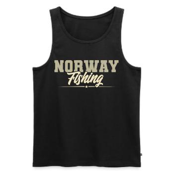Norvège Pêche - Débardeur bio Premium Homme - noir - Devant - Michal (187cm)
