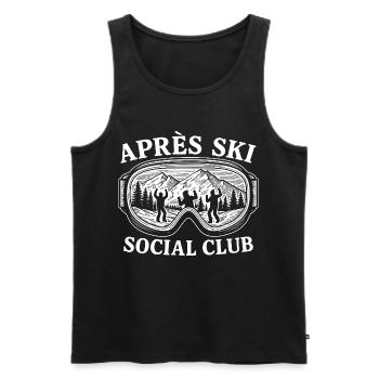 Club social d’après-ski - Débardeur bio Premium Homme - noir - Devant - Michal (187cm)