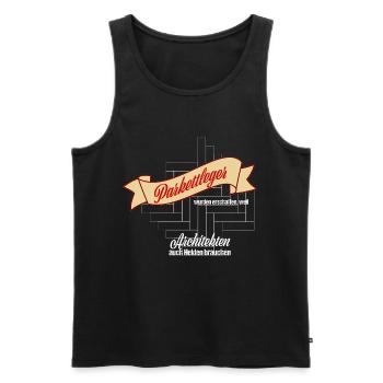 Parkettleger - Männer Premium Bio Tank Top - Schwarz - Vorne - AI Model Male 178 light (178cm)