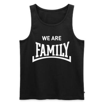 We Are Family (Familie / Eltern / Konkav / White) - Männer Premium Bio Tank Top - Schwarz - Vorne - AI Model Male 178 light (178cm)